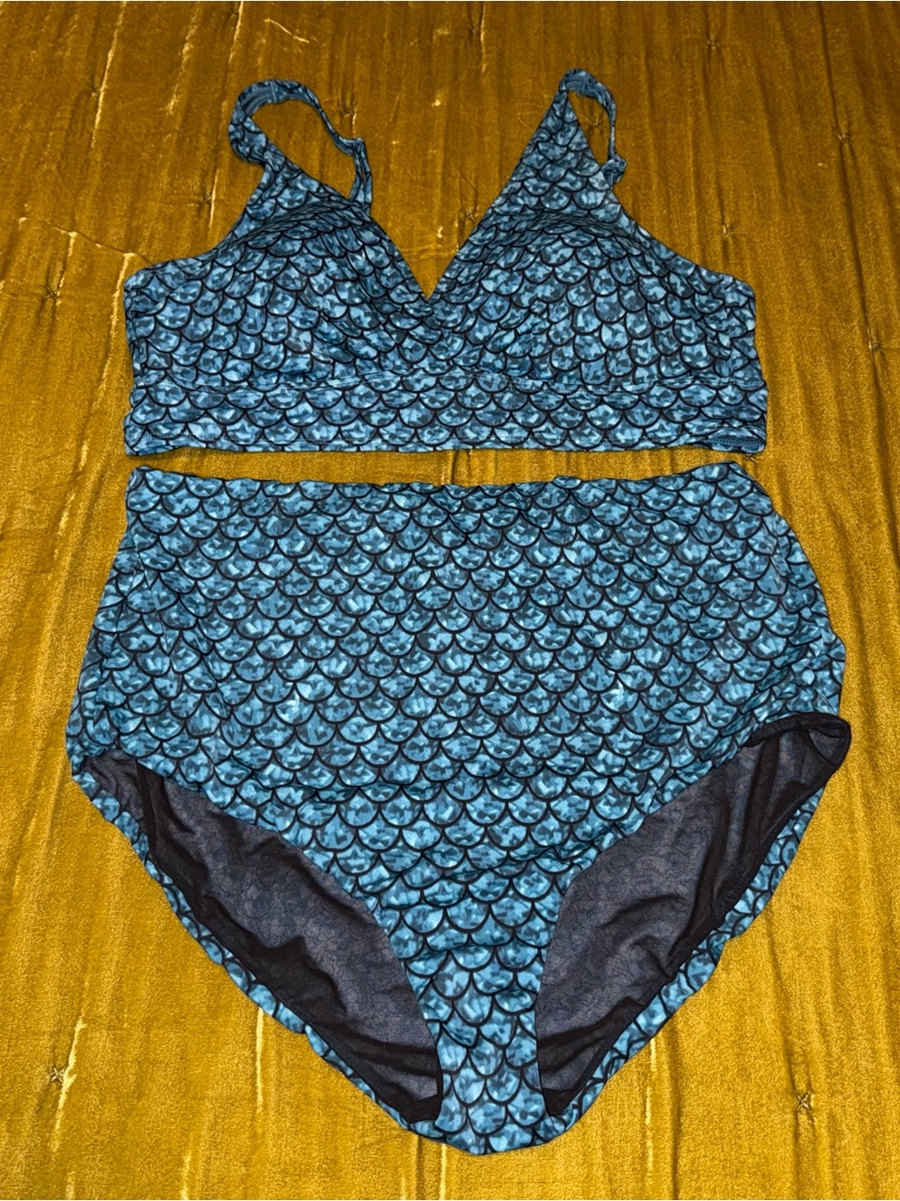 torrid Blue Scaled Bikini Top